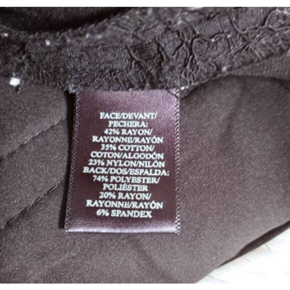 ANN TAYLOR BLACK FLORAL PANTS SZ.4 EUC. - Picture 6 of 7